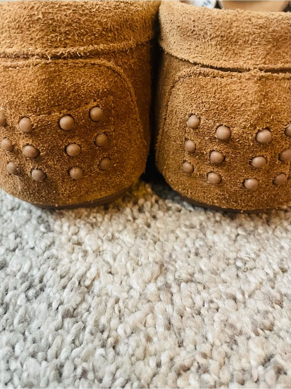 Tahari Suede Penny Loafers in Camel NWT